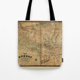 Map Of Dundas 1851 Tote Bag