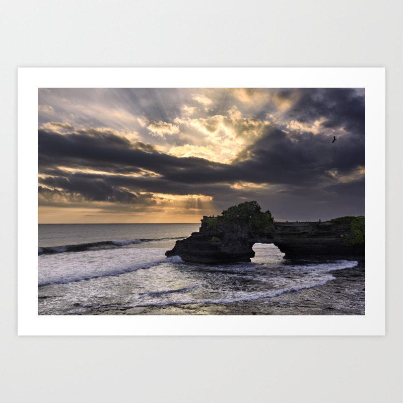 Exploding Sunset At Tanah Lot Temple Art Print By Kagephoto Society6