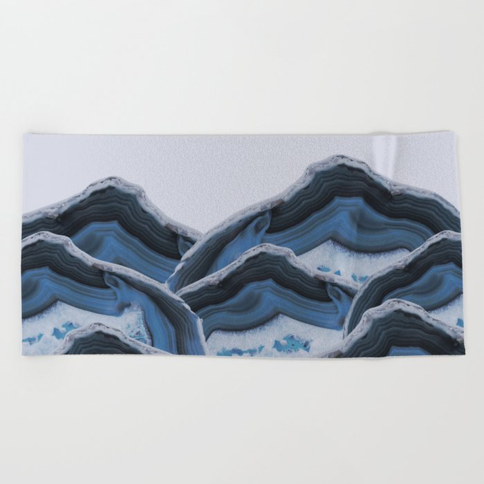 Agate Blue Mountains Beach Towel