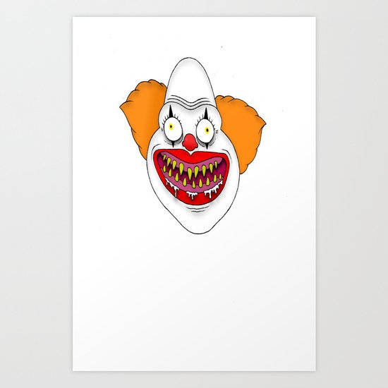 Cannibal Clown T-shirt Art Print