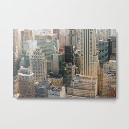 Skyscrapers Metal Print | Midtown, Color, Nyc, Urban, Digital, Cityscape, Manhattan, Photo, Abstractskyline, City 