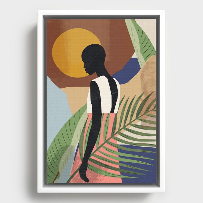 Tropical Girl 2 Framed Canvas