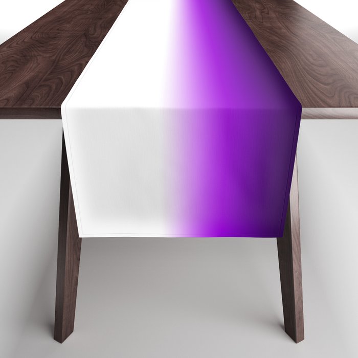 White Purple Colorblock Gradient Table Runner