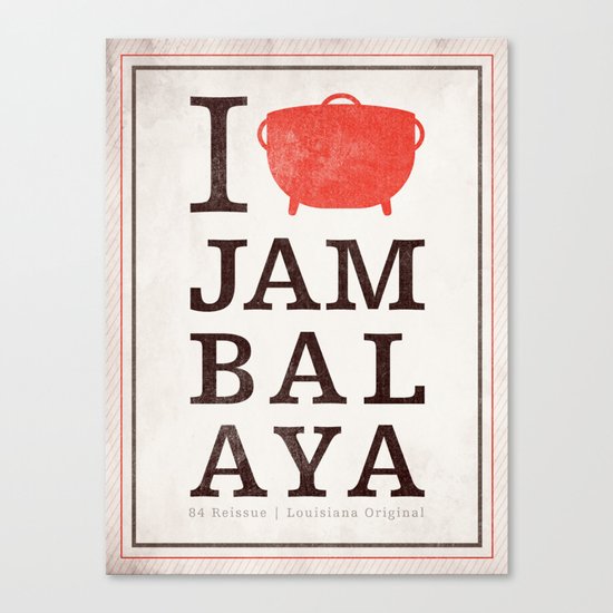 I Heart Jambalaya Canvas Print