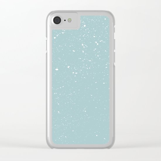 Snowfall paint splatter Clear iPhone Case