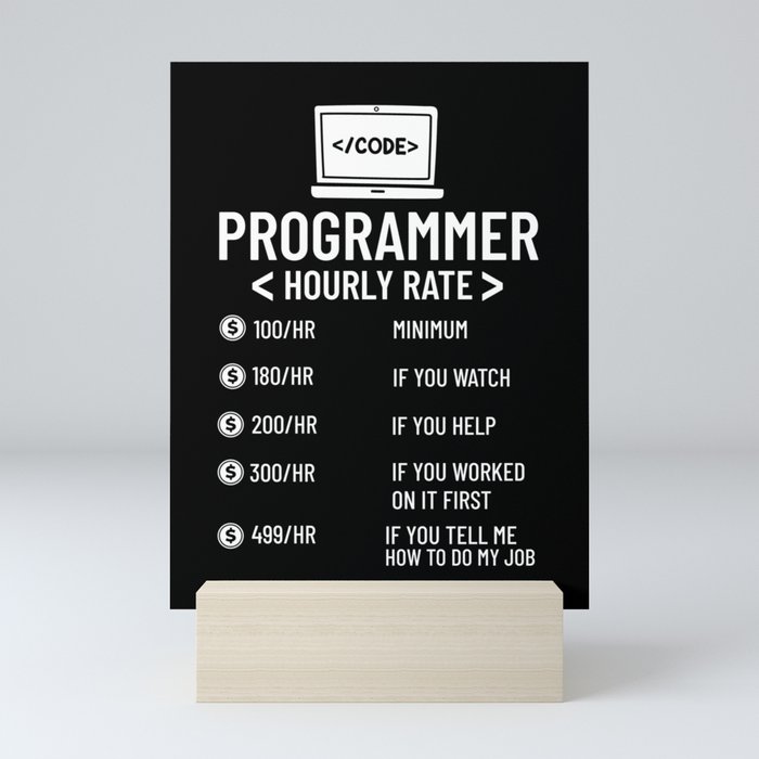 Coding Programmer Gift Medical Computer Developer Mini Art Print