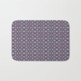 Purple Green Diamond Crisscross Geometric Art Bath Mat