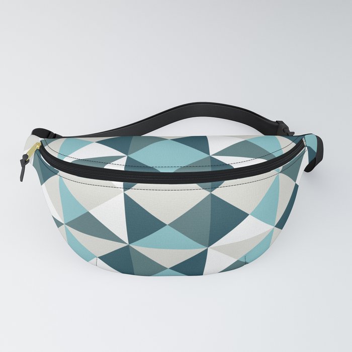 Geometrical gingham checked blue Fanny Pack