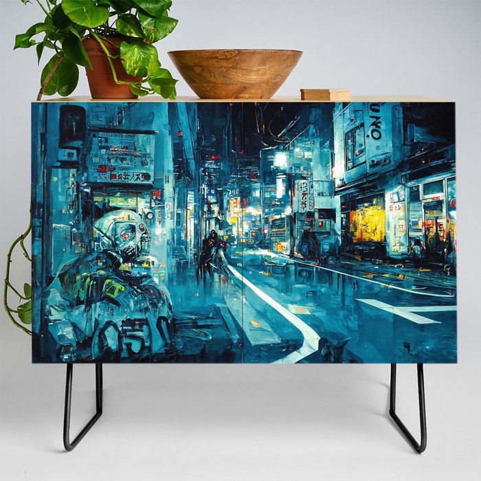 Streets of Neo-Tokyo Credenza