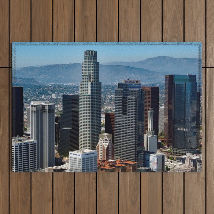 USA Photography - Downtown Los Angeles Outdoor Rug