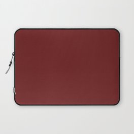 Dark Prune Red Solid Color Popular Hues Patternless Shades of Maroon Collection - Hex #701c1c Laptop Sleeve