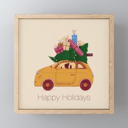 Happy Holidays - Christmas & Hanuka Framed Mini Art Print