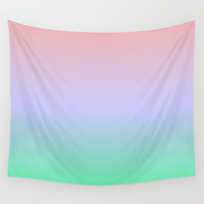 OMBRE  PASTEL IRIDESCENT COLOR RAINBOW Wall Tapestry