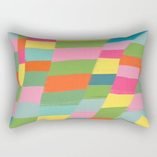colorful patchwork 3 Rectangular Pillow