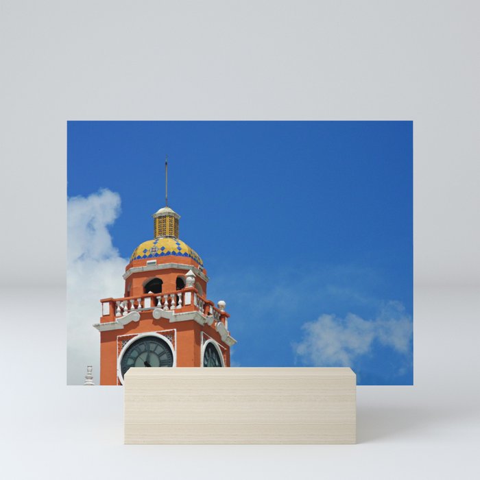The Clock Tower in the City Hall of Merida Mexico Mini Art Print