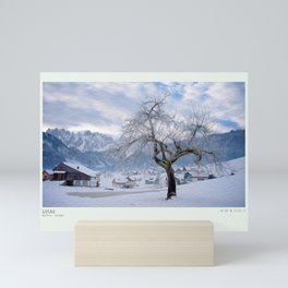 Gosau in winter Mini Art Print