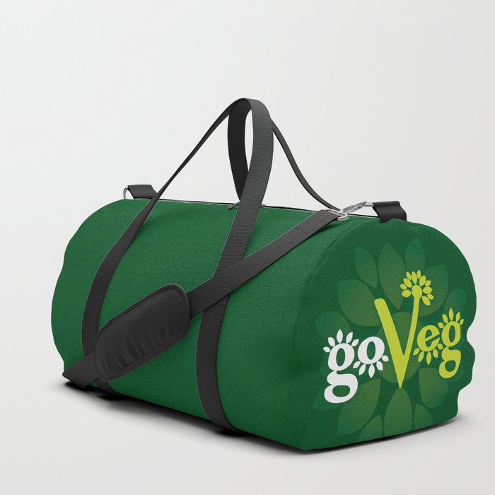 Go Veg sticker Duffle Bag