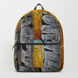 Impressionistic Colorado Aspen Trees Vertical Panorama -1  Backpack | Trees, Mpressionist, Autumntrees, Modernpaletteknife, Autumnleaves, Autumn, Canvaspainting, Aspen, Autumncolours, Canvasart 