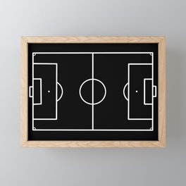 Soccer field / Football field in Black and White Framed Mini Art Print