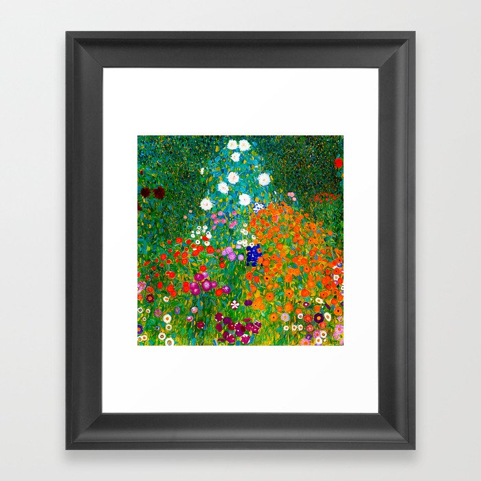 Gustav Klimt - Flower Garden Framed Art Print