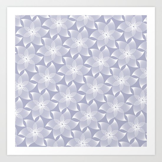 Pale flower pattern Art Print