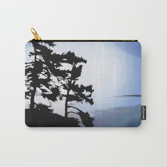 TWO WINDSWEPT DOUGLAS FIR ON THE SHORELINE Carry-All Pouch