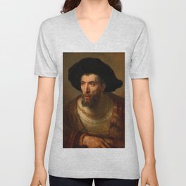 The Philosopher, 1653 by Rembrandt van Rijn V Neck T Shirt