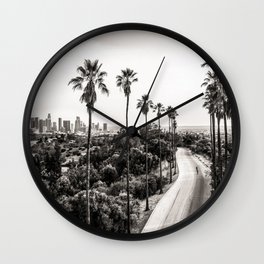 Los Angeles Black and White Wall Clock