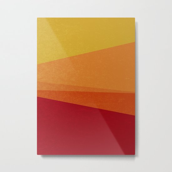 Stripe X Orange Peel Metal Print