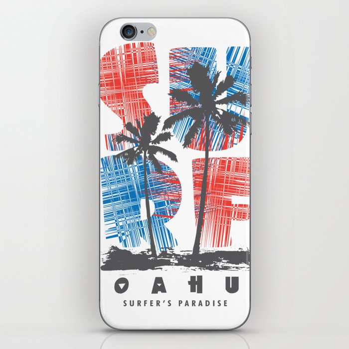 Oahu surf paradise iPhone Skin