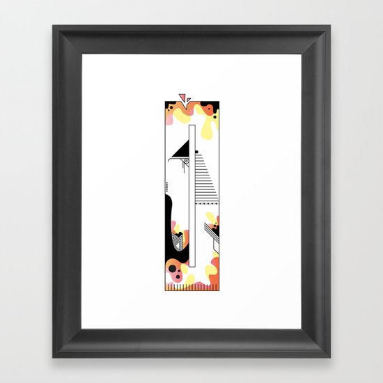 0 typo Framed Art Print