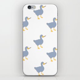 Trendy blue goose pattern iPhone Skin