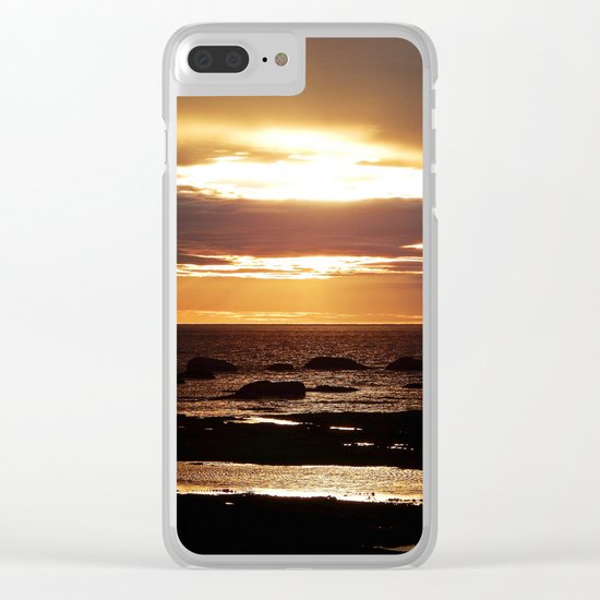 Copper Seascape Delight Clear iPhone Case