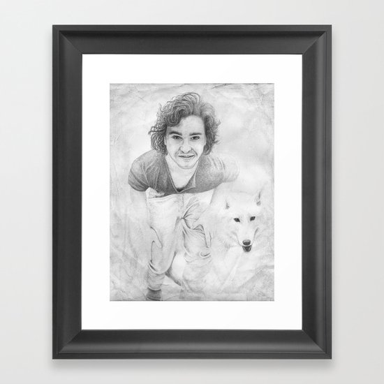 JON AND GHOST Framed Art Print