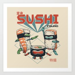 Sushi Squad Art Print
