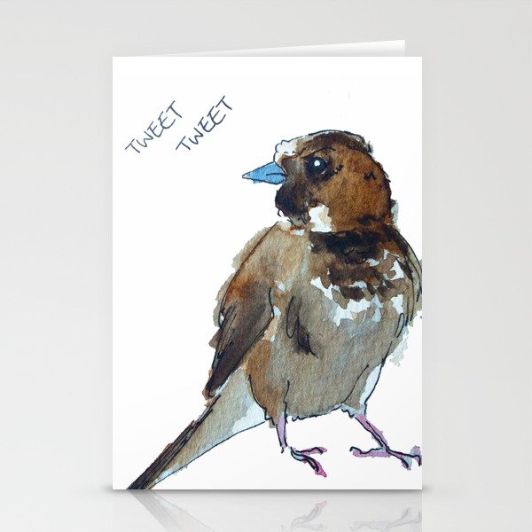 Brown Sparrow Stationery Cards