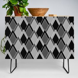Abstract geometric pattern - gray. Credenza