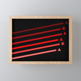 Red Streaking Dice Framed Mini Art Print