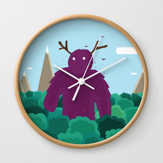 Life Swarms with Innocent Monsters Wall Clock