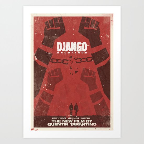 Django Unchained - Quentin Tarantino Minimal Movie Poster Art Print
