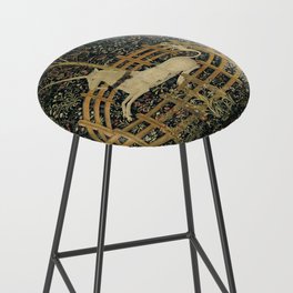 The Unicorn Rests in a Garden (from the Unicorn Tapestries) Bar Stool