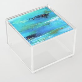 Waterways, Abstract Landscape Acrylic Box
