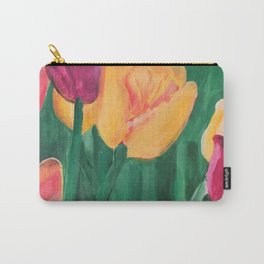 Tulips Carry-All Pouch | Pp P, Lisaspann, Pink, Colorful, Tulips, Art, Christian, Paintings, Dormdecor, Passion 