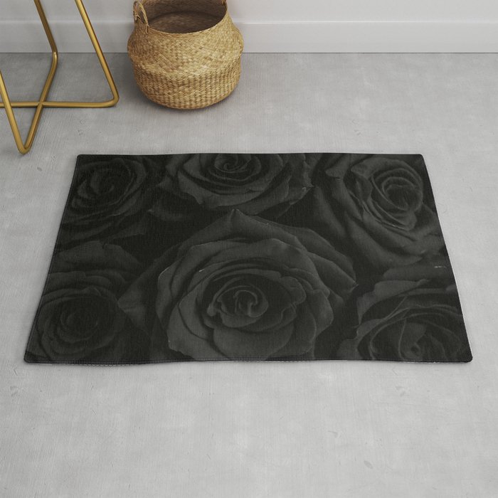 Coal Roses Rug