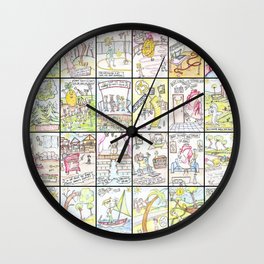 Cartoon collage Wall Clock | Illustrations, Watercolour, Comic, Cartoonjeff, Collages, Cartoon, Collage, Collection, Cartoons, Drawings 