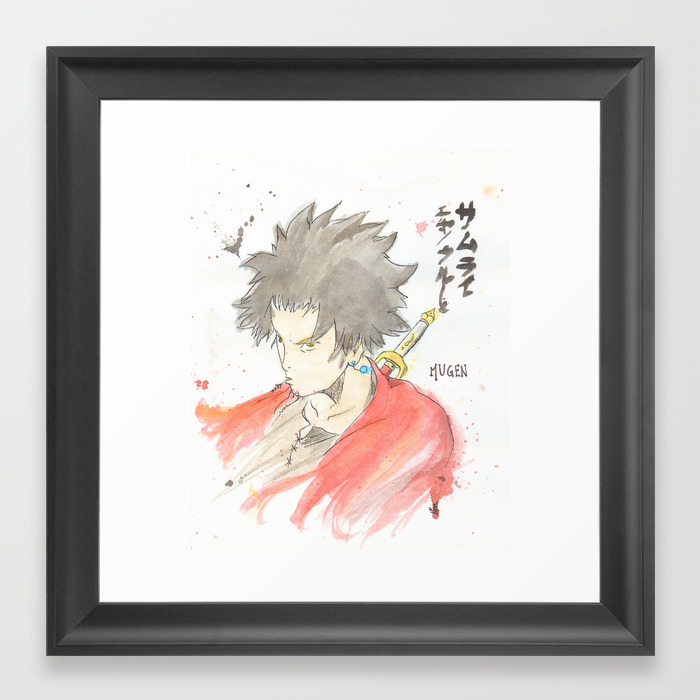 Samurai Champloo Mugen Watercolour Framed Art Print By Claien Society6
