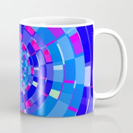Vortex Coffee Mug | Graphicdesign, Circles, Blue, Bright, Digital, Board, Abstract, Dart, Colour, Pink 