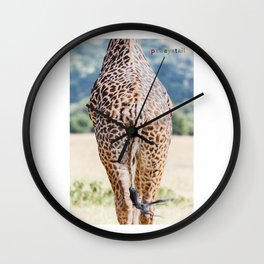 Giraffe Green Wall Clock