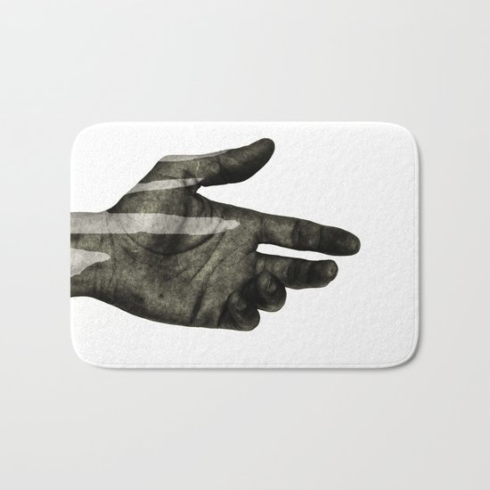 hand black Bath Mat