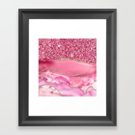 Agate Glitter Dazzle Texture 06 Framed Art Print